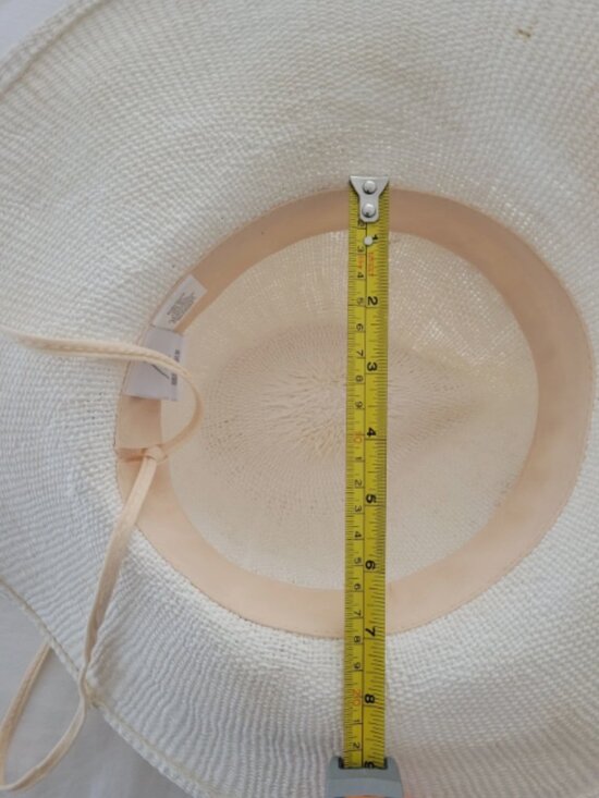 Nikki Beach Barbados Womens Toyo Straw Hat White One Size Wide Brim Boho Beach - Picture 7 of 7